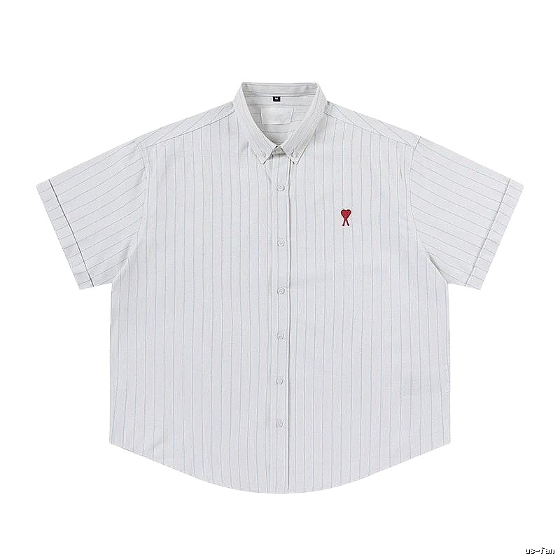 AMI Stripe Simple White Shirt
