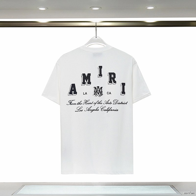 Amiri Daily Graphic T-shirt White Blue Amiri with Visual Detail