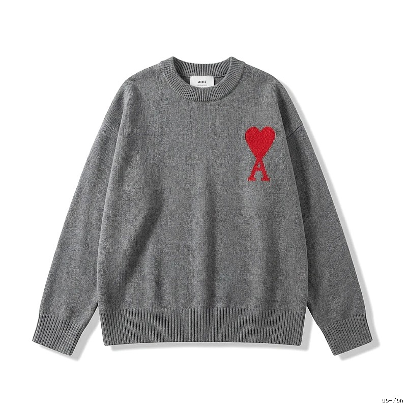 AMIRI Gray Knitwear with Love Heart