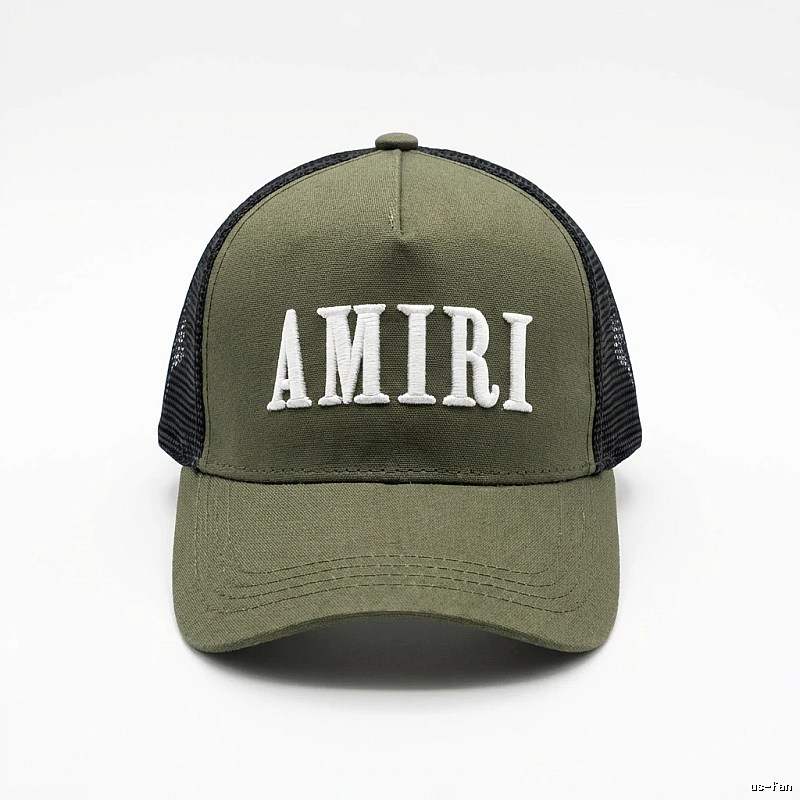 AMIRI Retro Style Olive Green Hat