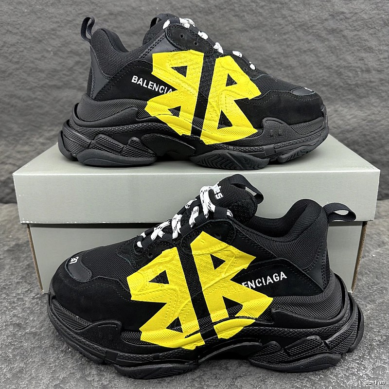 Balenciaga Black Runner Black Yellow Runner Sneaker for Streetwear Looks