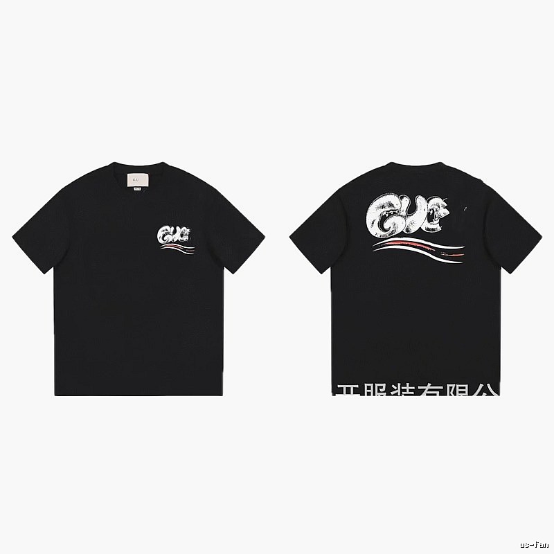 Balenciaga Graffiti Street Style Black T-Shirt
