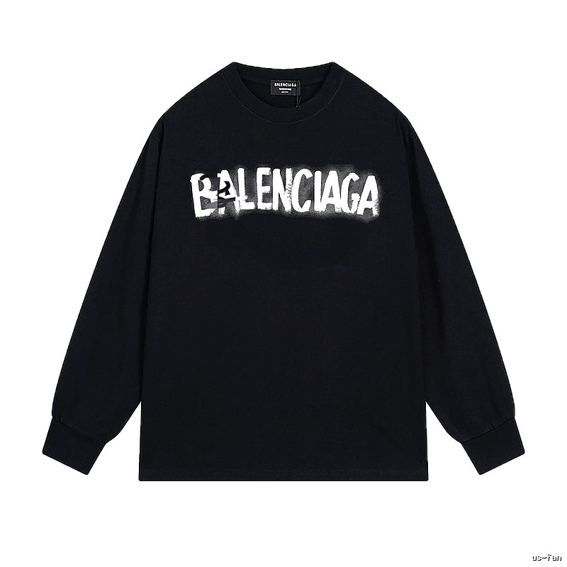 Balenciaga letter style black T-shirt