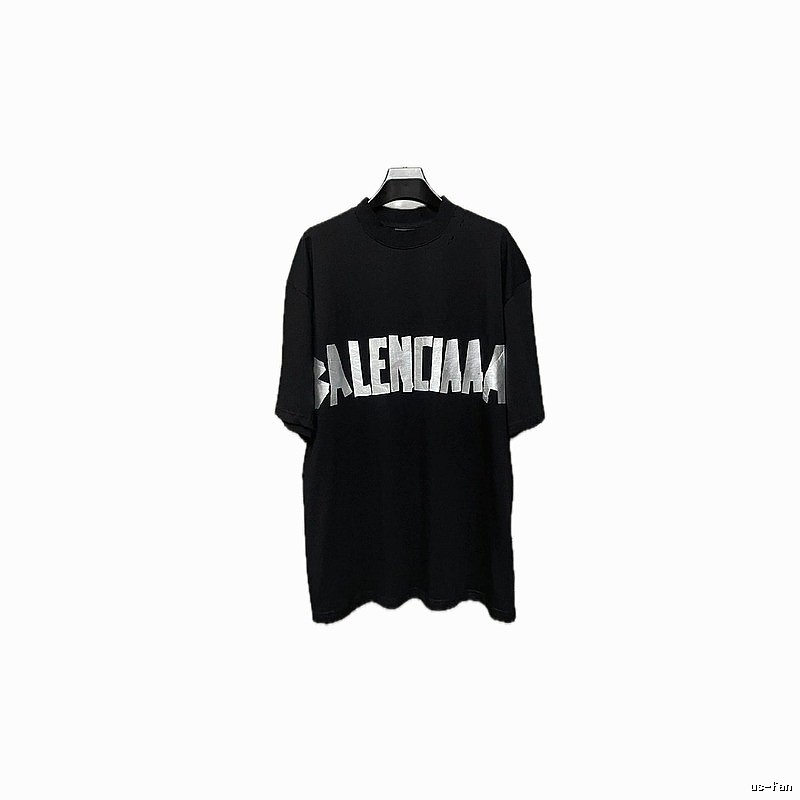 Balenciaga letter-style black T-shirt