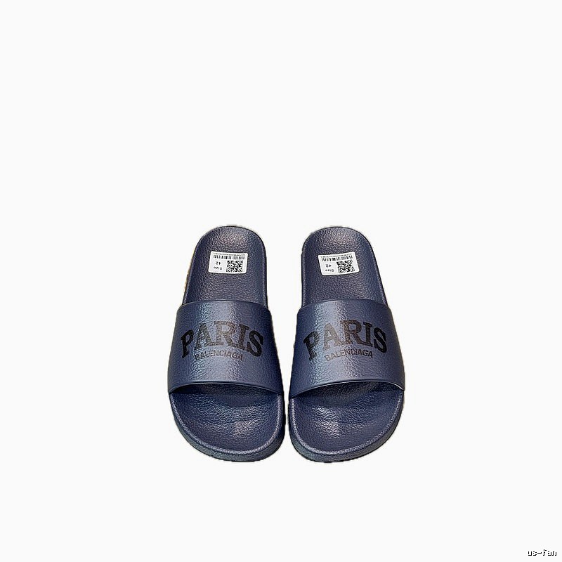 Balenciaga Paris Casual Style Navy Blue Slide Sandals