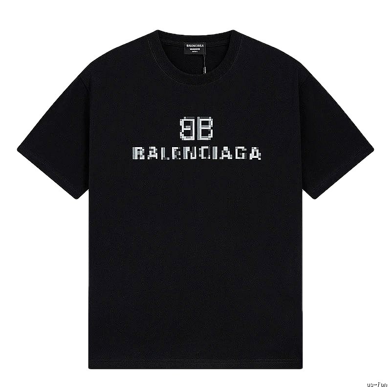 Balenciaga pixel-style black T-shirt