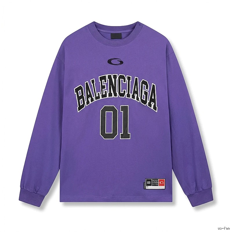 Balenciaga preppy style purple sweatshirt