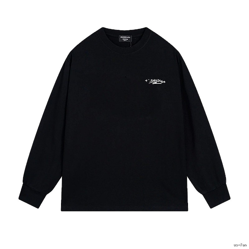 Balenciaga simple style black long-sleeved shirt