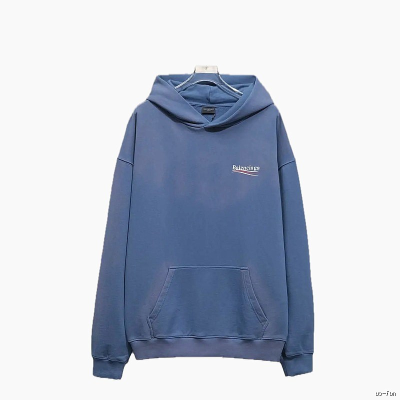 Balenciaga simple style blue hoodie