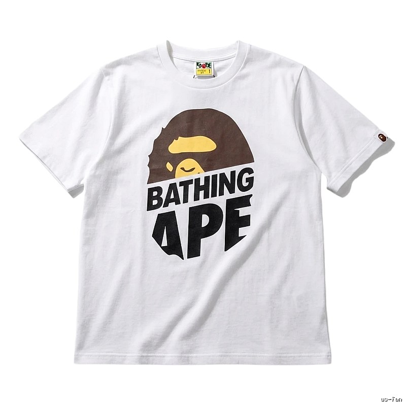 Bape Ape Head Minimalist Style White T-shirt