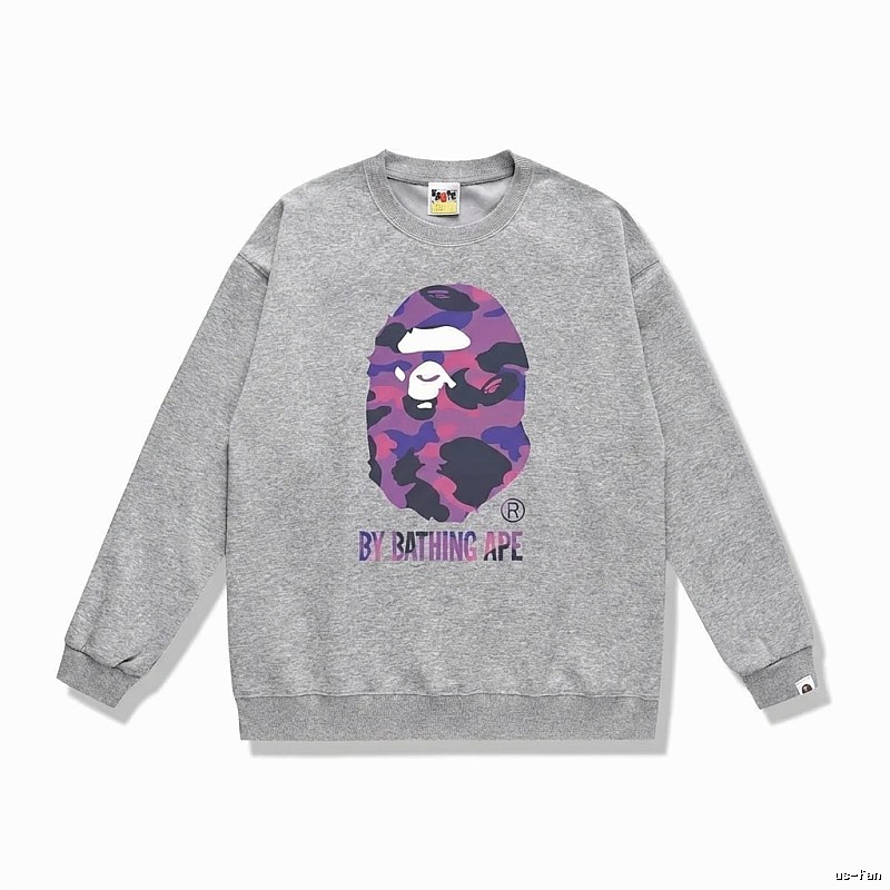 Bape camouflage-style grey sweatshirt