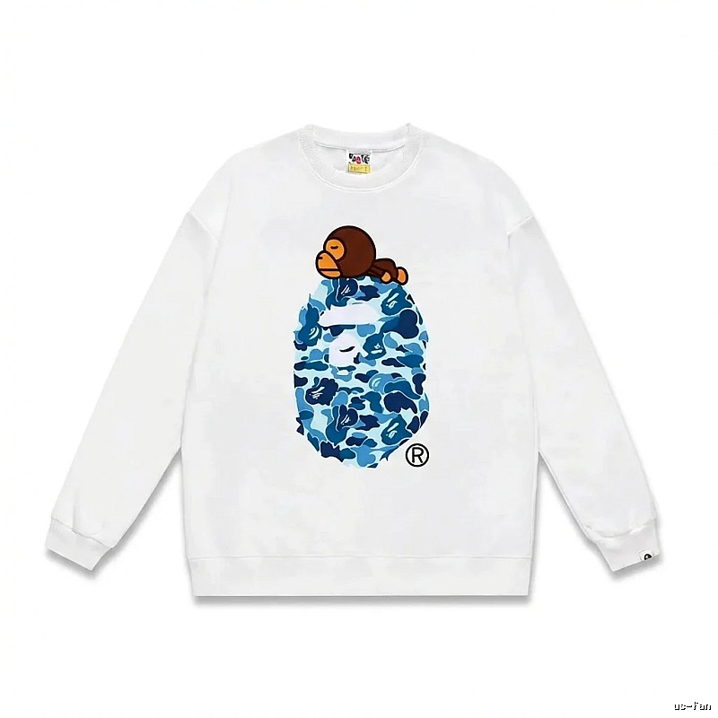 Bape camouflage-style white sweatshirt