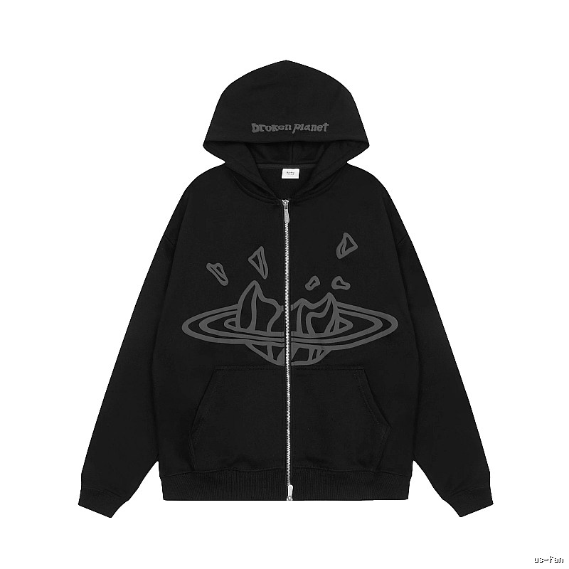 Broken Hearts Style H228 Skull Graphic Hoodie Campus Look