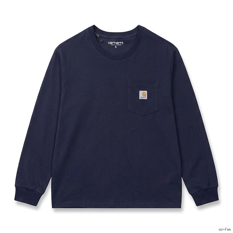 Carhartt basic simple navy long-sleeve