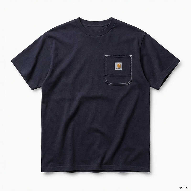 Carhartt minimalist style navy blue T-shirt