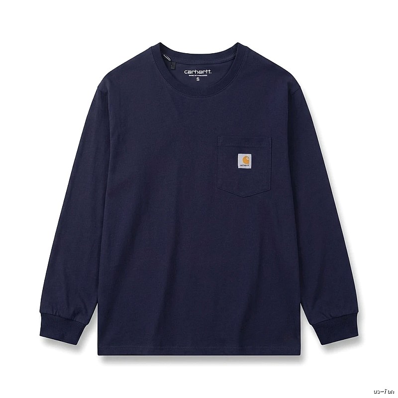 Carhartt simple and casual style navy long-sleeve