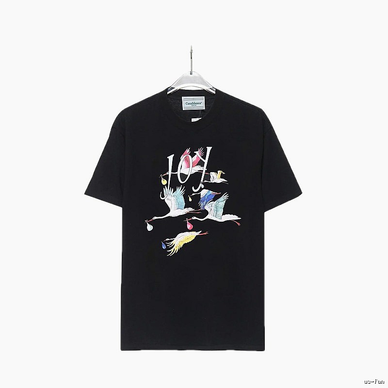Casablanca Crane Style Black T-shirt