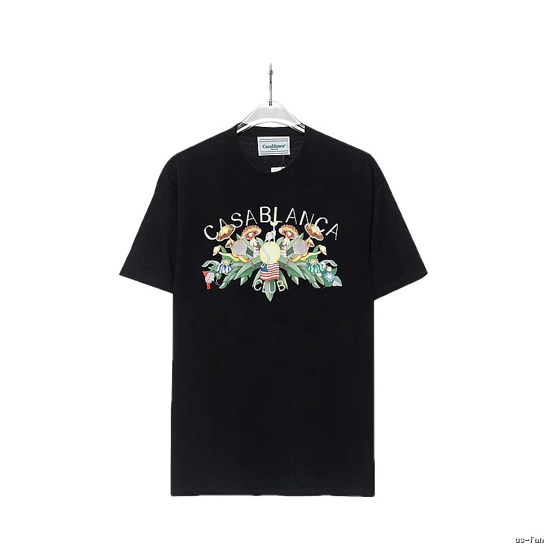 Casablanca - printed casual black T - shirt
