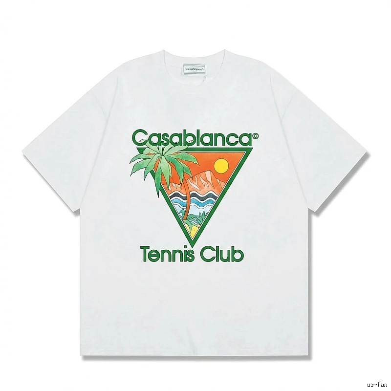 Casablanca Printed Casual White T-shirt