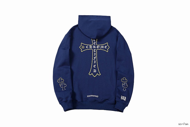 Chrome Hearts 2088-81 Navy Cross Graphic Hoodie Clean Colorway