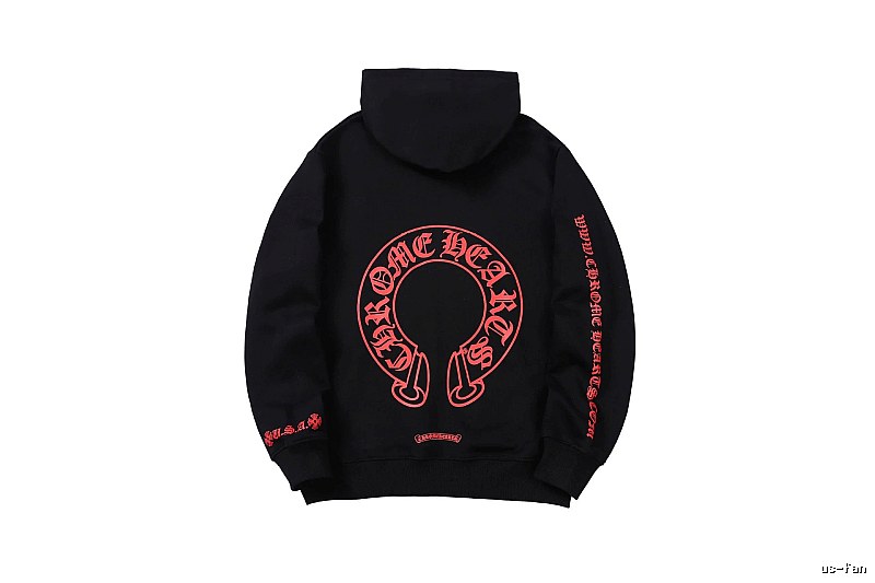 Chrome Hearts Casual Cross graphic hoodie Black Blue Cross for Comfortable Styling