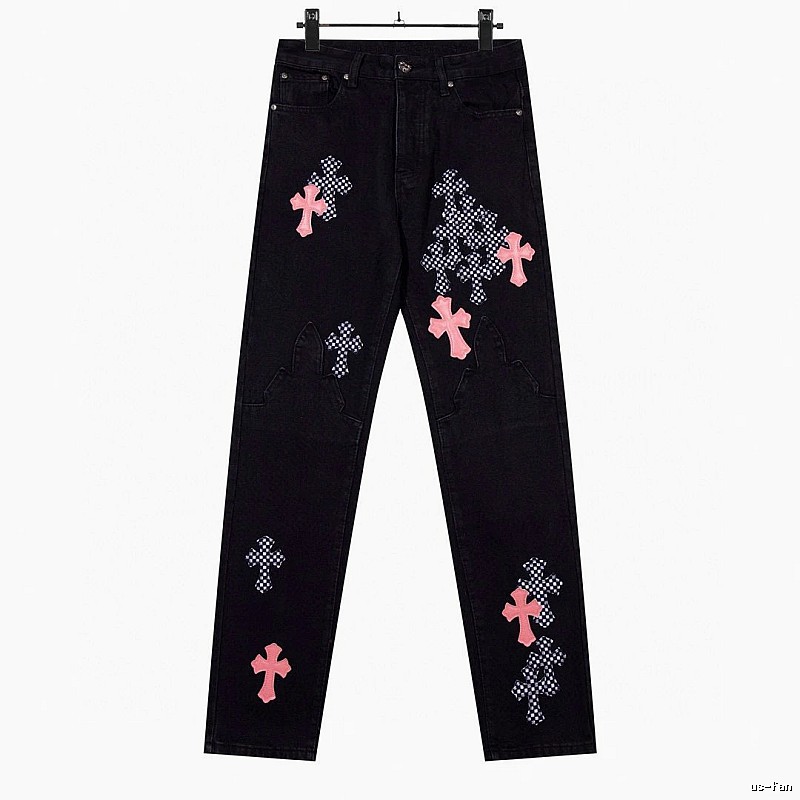 Chrome Hearts Monogram Graphic jeans Light Denim Jeans for Layered Styling