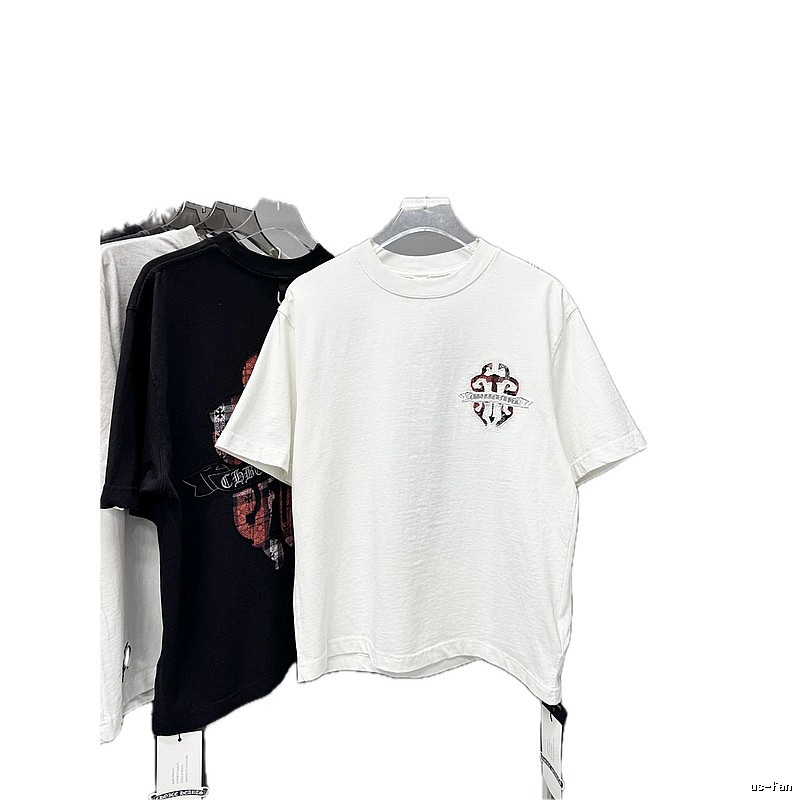 Chrome Hearts Patchwork Cross Street Style White T-Shirt
