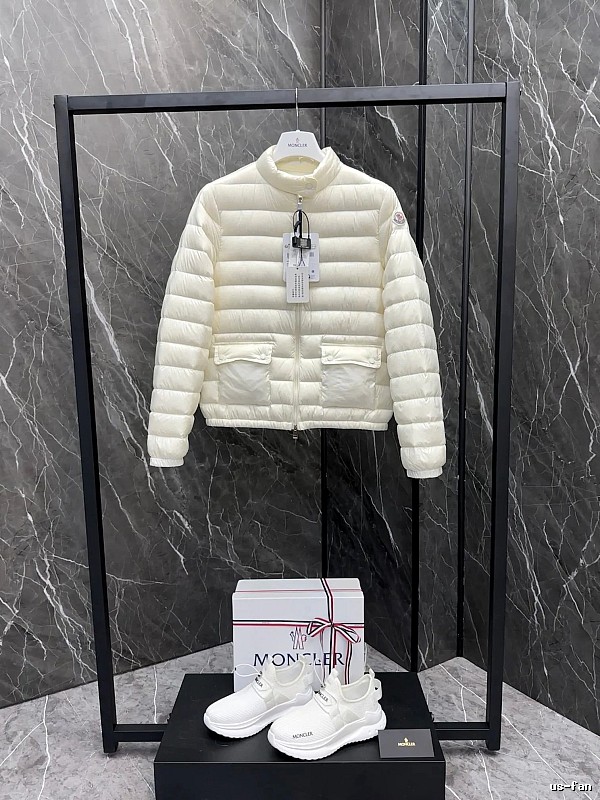 City Walks Dior Hooded Puffer Jacket with White Finish