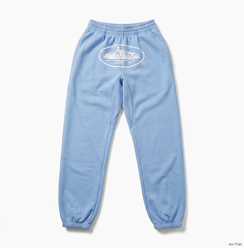 Corteiz Printed Casual Light Blue Pants