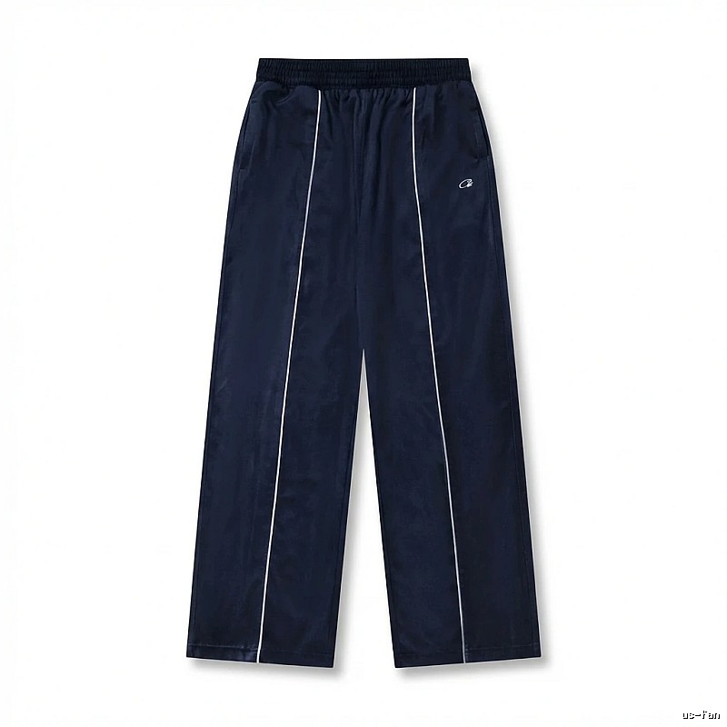 Corteiz simple style dark blue long trousers