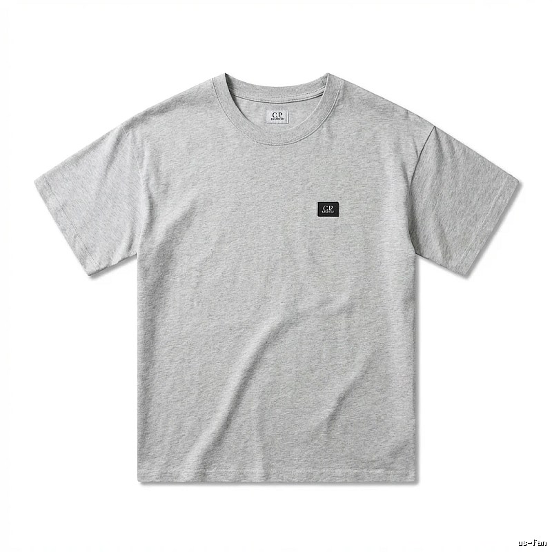 C.P. Trendy Brand Simple Style Light Gray T-shirt
