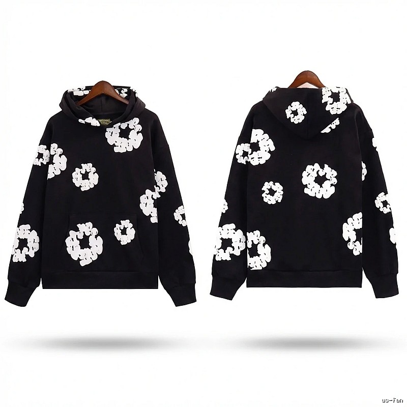DENIM TEARS Printed Trendy Cool Black Sweatshirt
