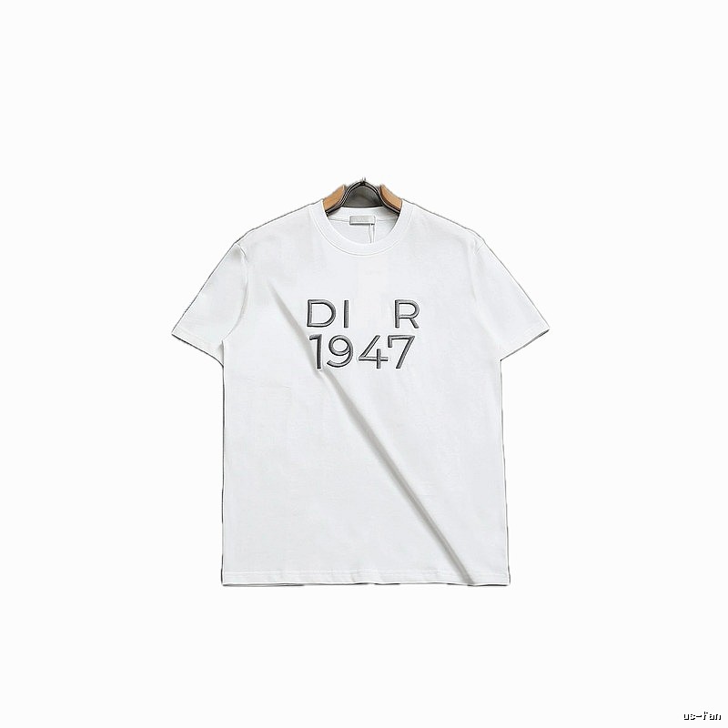 Dior 1947 Collection Minimalist Style White Short-sleeve T-shirt
