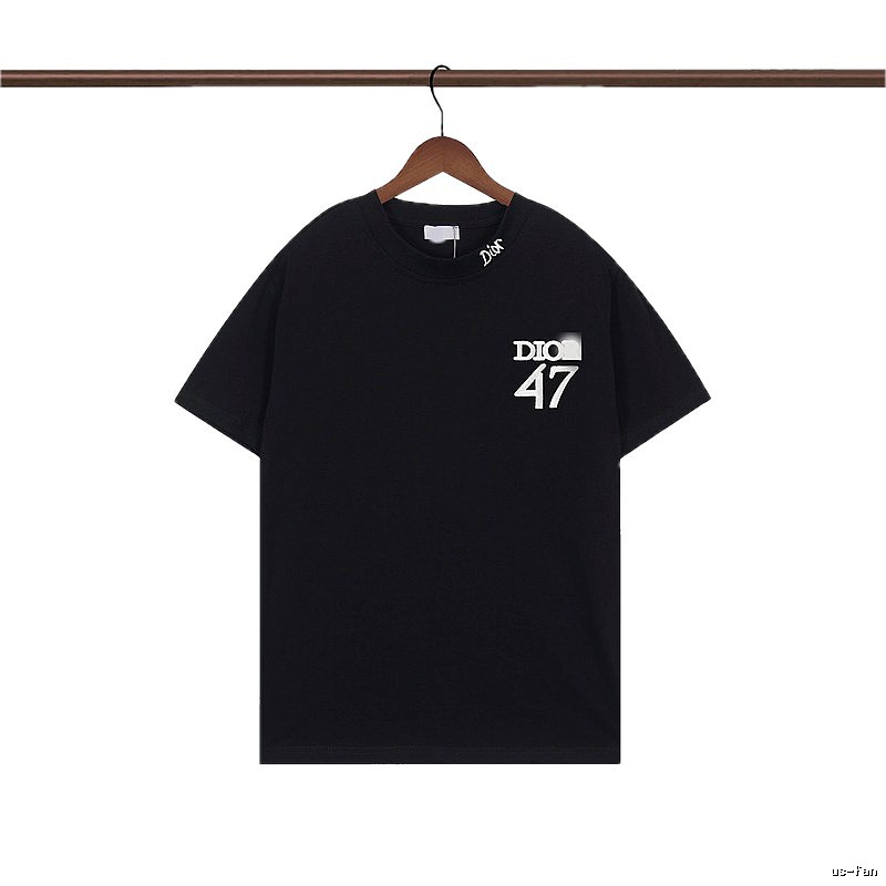 Dior 47 Collection Minimalist Style Black T-Shirt