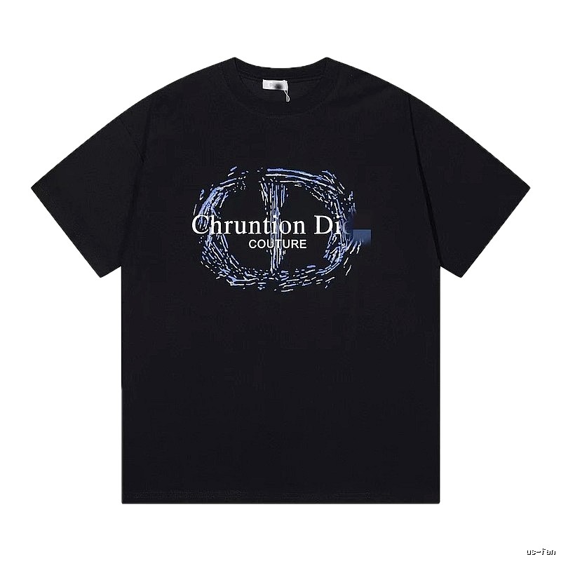 Dior Haute Couture Graffiti-style Black Short-sleeve T-shirt