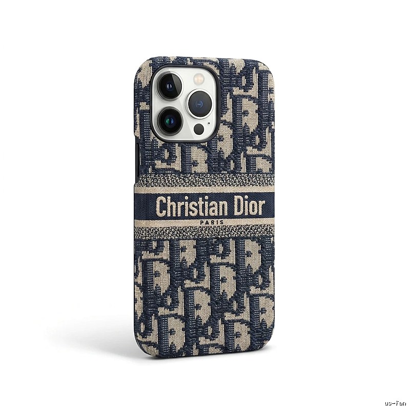Dior Monogram Dark Blue Phone Case