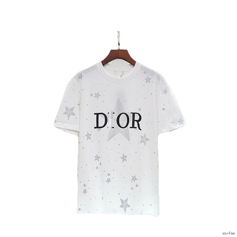 Dior Star Print Cool & Trendy Style White T-Shirt