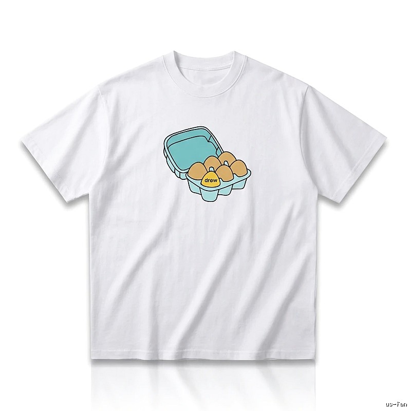 DREW Egg Series Simple White T-shirt