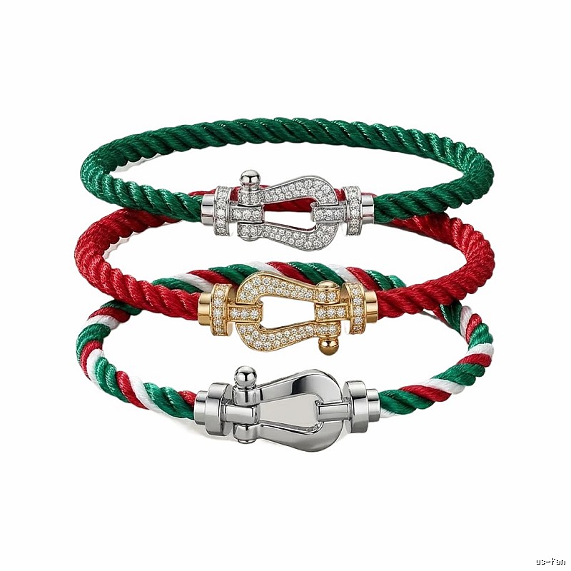 Fred Classic Red and Green Rope Bracelet