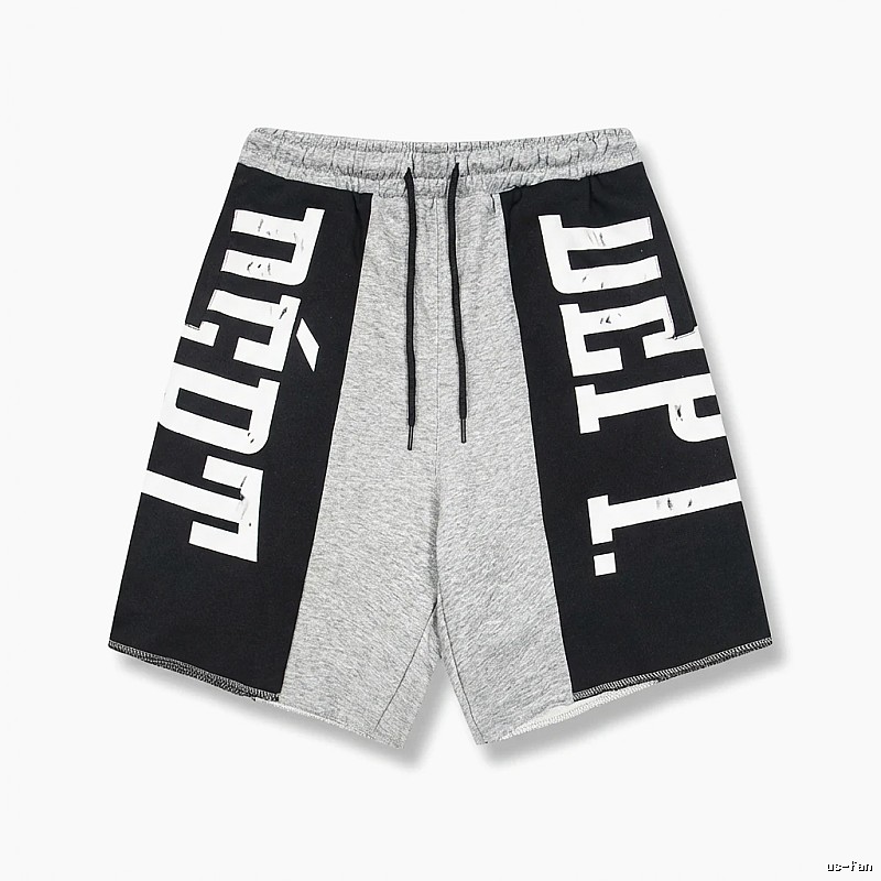 Gallery Dept. letter-print grey and black shorts
