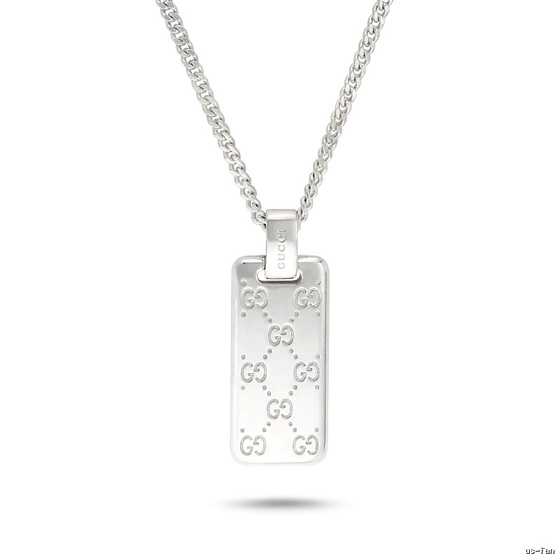 Gucci Double G Print Silver Necklace