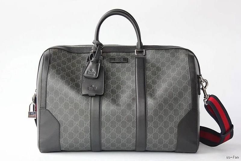 Gucci Duffel Bag with Gray GG Monogram Duffel for Streetwear Looks