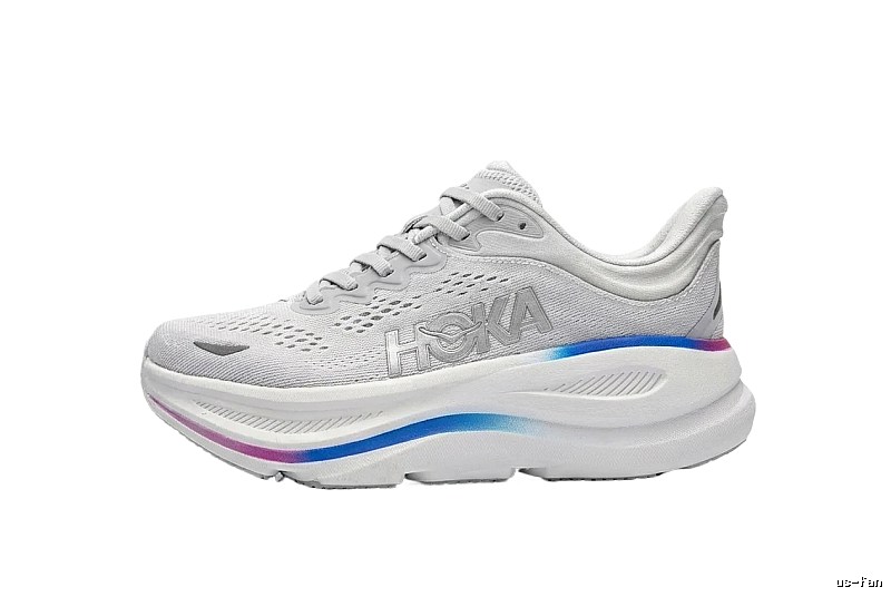 HOKA Bondi series retro-style gray shoes