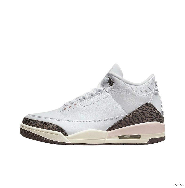 Jordan AJ3 Retro Style White and Brown Shoes