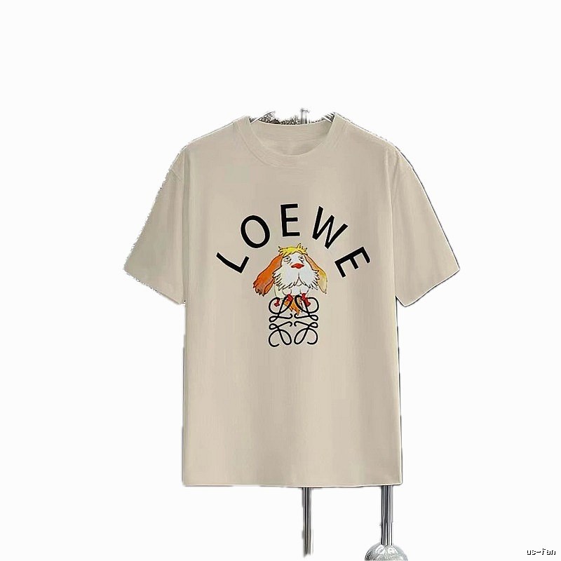 LOEWE Cartoon Print Casual Off-White T-Shirt