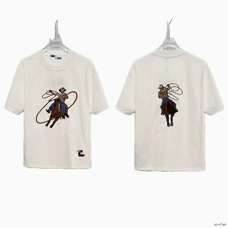Louis Vuitton Denim Collection Vintage Style White T-Shirt