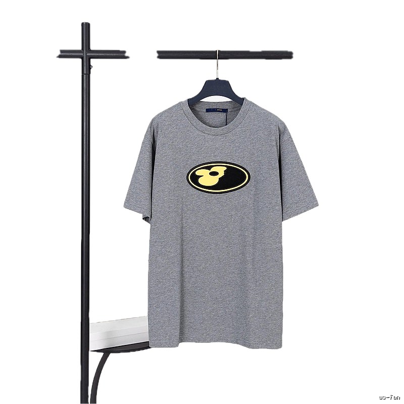 Louis Vuitton Labeled Trendy Style Grey Short-sleeve T-shirt