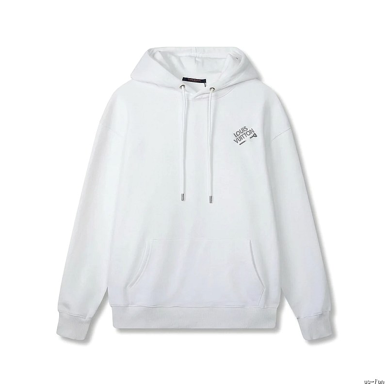 Louis Vuitton minimalist style white hoodie