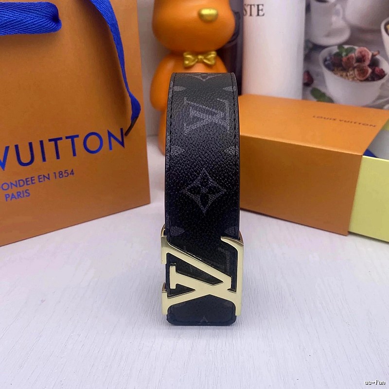 Louis Vuitton Polished Buckle Finish Monogram Belt Relaxed Styling