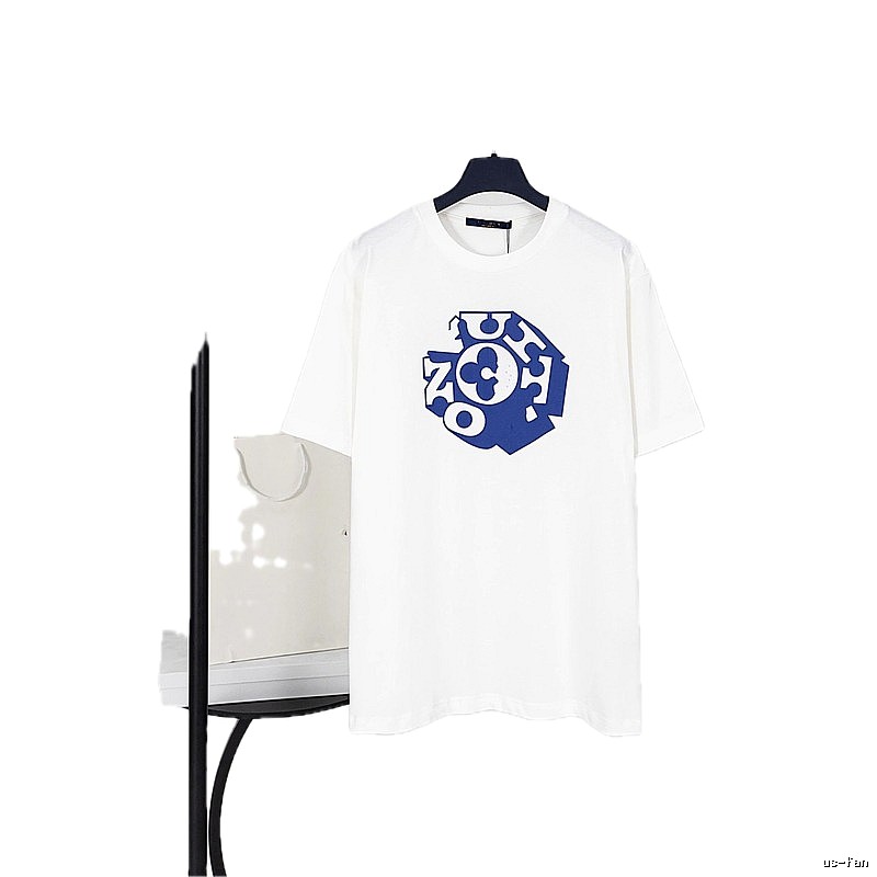 Louis Vuitton Printed Casual Style White Short-sleeve T-shirt